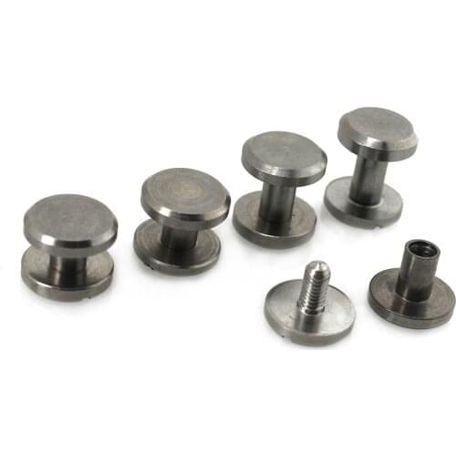 20pcs Stainless Steel Binding Chicago Screws Nail Stud Rivets For Photo Album Leather Craft Studs Belt Wallet Fasteners 10mm cap