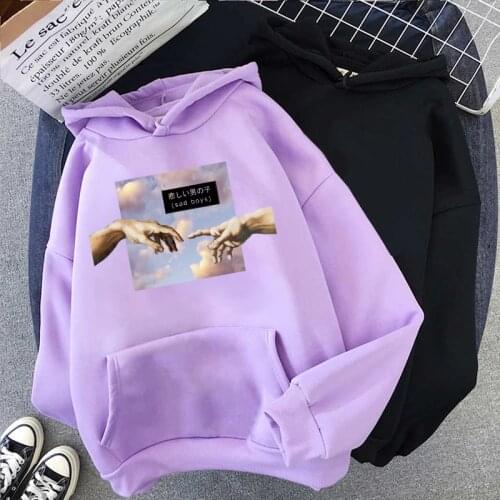 Aesthetic oversized harajuku hoodie streetwear goth winter clothes sweatshirt women korean style tops long sleeve Pullovers