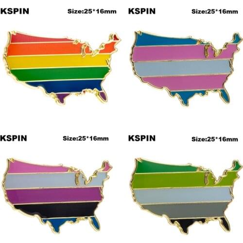 Gay Pride Intersex Pride Asexual Pride Bisexual Pansexual Genderqueer Transgender lapel pin badge 100pcs a lot Brooch Icons