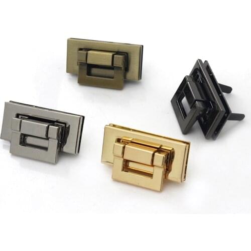 1pcs New Metal Folding Lock Twist Lock For Bags Handbag Craft Bag Purse High Quality Hardware Accessories 45x21mm