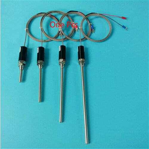 1PCS E Type Temperature Thermocouple Sensor Probe with Stainless Steel Cable 400 degree L50~300mm
