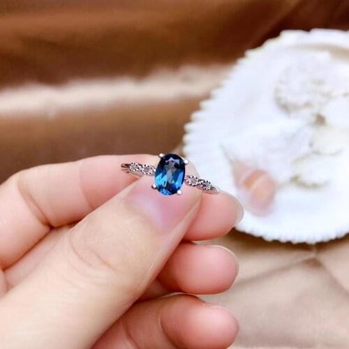 100% natural topaz gestone ring for women jewelry real925 silver good color lucky birthstone girl birthday gift leo