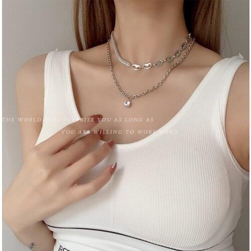 Design Sense Temperament Clavicle Chain Simple Ins Tide Stacking Necklace Snake Bone Chain Female Accessories for Women