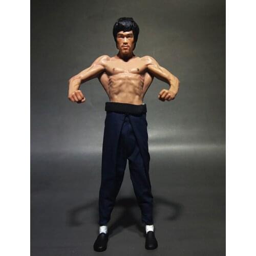 19cm Muscle Version Of Bruce Lee Ornaments Doll Model Pvc Material Exquisite Boxed Gift Doll Figure Fit Birthday Holiday Gift