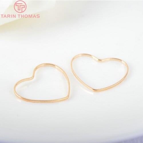 Diameter 22*20 mm Heart shaped brass Closed Rings Connect Rings Jewelry, Discoveries More Color Can Be Retrieved