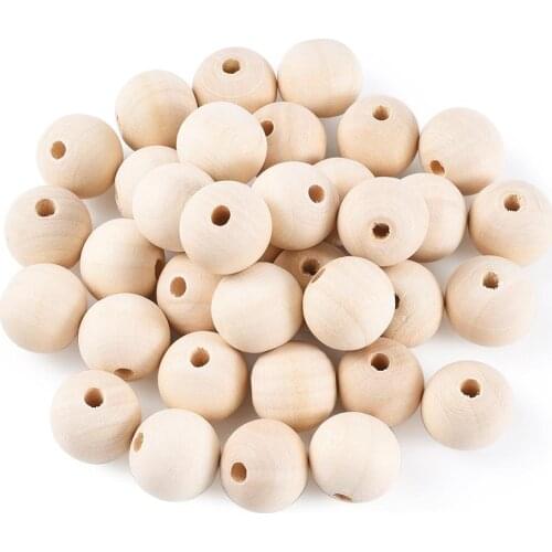 50pcs Wood Round Beads for jewelry making DIY bracelet necklace handmade,Lead Free, Moccasin,18~20x17~18mm, Hole: 4~5mm F70