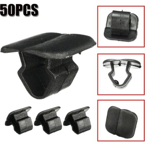 50Pcs/Set Hood Insulation Plastic Retainer Bonnet Holder Pad Spring Bracket Replacement Hood Clip 1H5863849A01C For VW