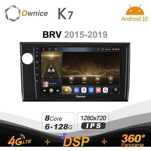 Ownice K7 Android 10 Car Radio Stereo for Honda BRV 2015 - 2019 Support Front camera 4G LTE 360 2din Auto Audio System 6G+128G