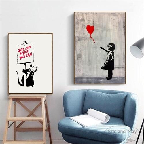 Banksy Life Funny Artwork Posters And Prints Wall Art Canvas Painting For Living Room Decoration Home Decor Unframed Quadros