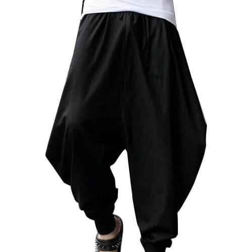 Hip-hop Men’s Trousers Ankle Tied Cotton Trousers Loose Drawstring Trousers Streetwear Sports Men’s Clothing штаны мужские 2021