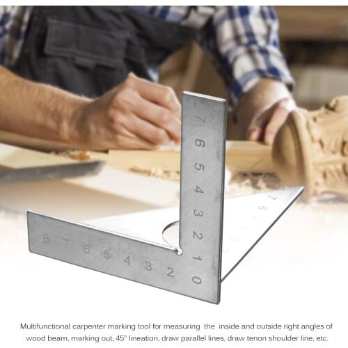 Woodworking Triangular Ruler Carpenters Rule Angle Square Angle Rule Mark Scraper Carpenters Marking Tool Three Edged Rule