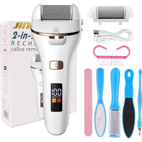 Electric Callus Remover Professional Pedicure Tools Waterproof Foot Care Tool Foot File Hard Skin Remover Rechargeable +8pcs