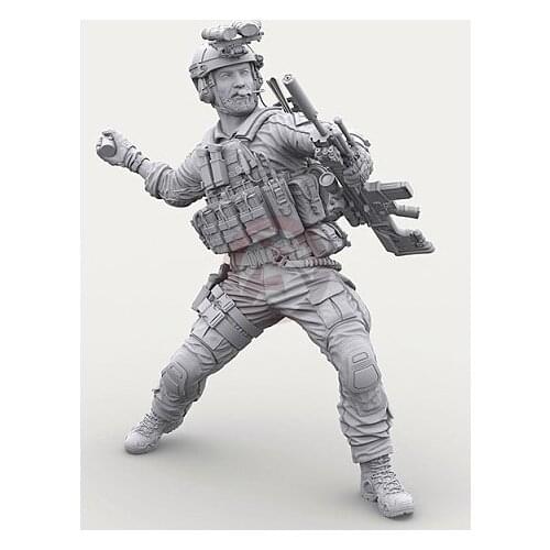 New Unassembled 1/16 high 120mm general US Navy SEAL modern 120mm battle Resin Kit DIY figure Unpainted resin model