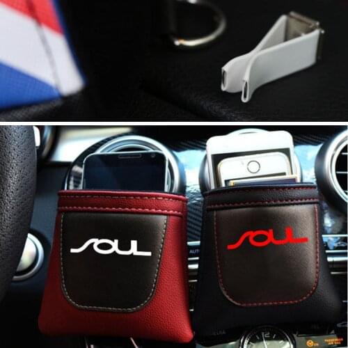 PU Leather Car Air Vent Stow Tidy Storage For Kia Soul