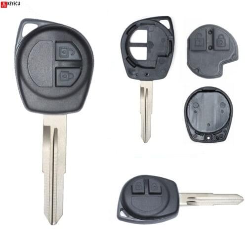 KEYECU Replacement 2 Button Remote Key Shell Case Fob With New Rubber Button Pad For Suzuki VITARA SWIFT IGNIS SX4 Liana ALTO