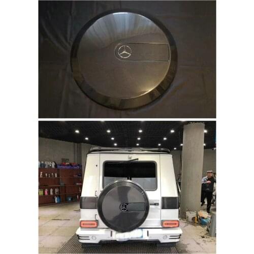 Real Carbon Fiber Car Body Kit Spare Wheel Tire Trim Cover Rear Body Work For Fit Mercedes Benz G-Class W463 G500 G63 1990-2018