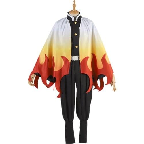 Demon Slayer Rengoku Kyoujurou Member Kimono Uniforms Cosplay Costume Free Shipping