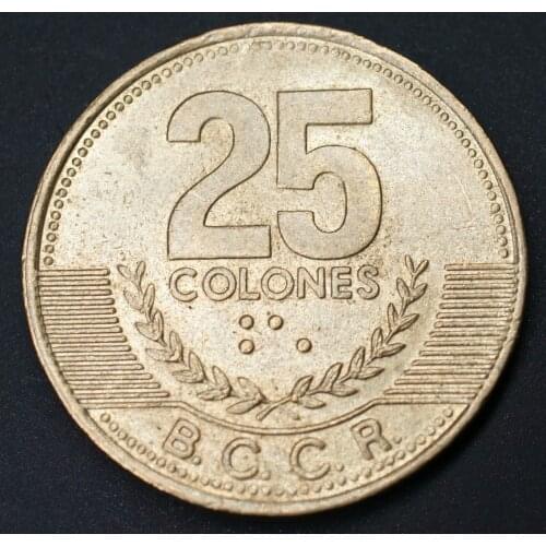 Costa Rica 25 Colones America Coins Original Rare Coin Commemorative Edition 100% Real
