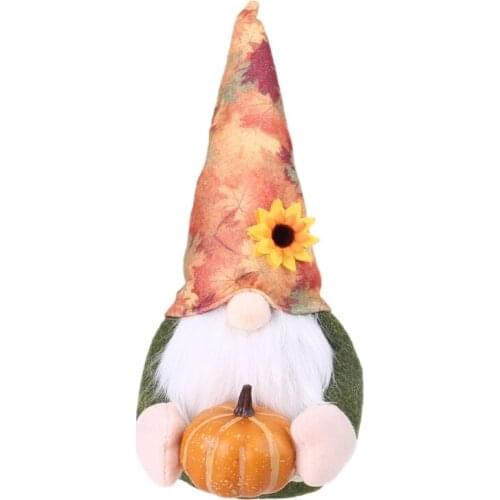 Fall Autumn Gnome Pumpkin Sunflower Swedish Nisse Tomte Elf Dwarf Thanksgiving Day Gift Decoration