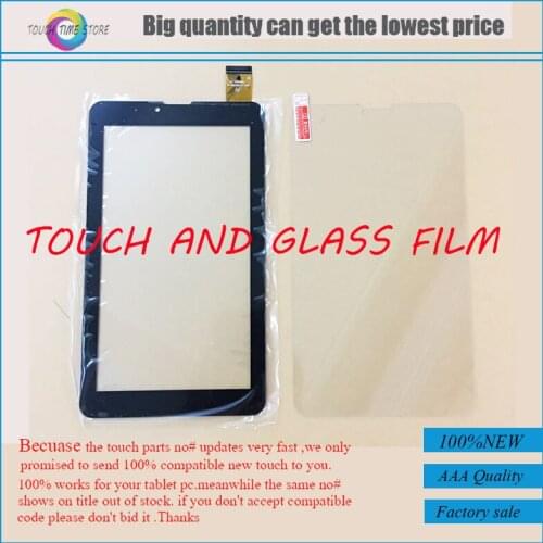 Tempered Glass film+New Touch Screen For 7" Chuwi Vi7 3G Chuwi Vi7 Tablet PC Touch Panel Digitizer Sensor Glass Replacement