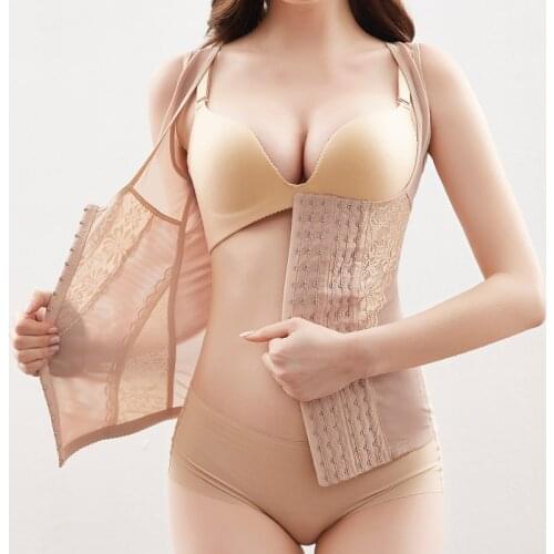 Waist Trainer Belt Vest Corsets Steel Boned Body Shaper Women Postpartum Sexy Bustiers Corsage Modeling Strap cinta modeladora