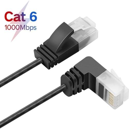 Ultra Slim Cat6 Ethernet Cable RJ45 Lan Cable UTP Network Cable for Cat6 Compatible Patch Cord for Modem Router Cable up angle