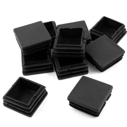 FGGS-10 Pcs Plastic Square Blanking End Cap Tubing Tube Inserts 38mm x 38mm