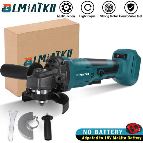 800W 18V Brushless Cordless Impact Angle Grinder 125mm Home DIY Power Tool Cutting Grinding Machine Polisher for Makita Battery