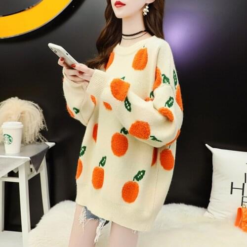 Autumn Winter Thick Beige Navy Knitted Sweater Women O-Neck Long Sleeve Jumper Ladies Loose Casual Knitting Pullover Tops Female