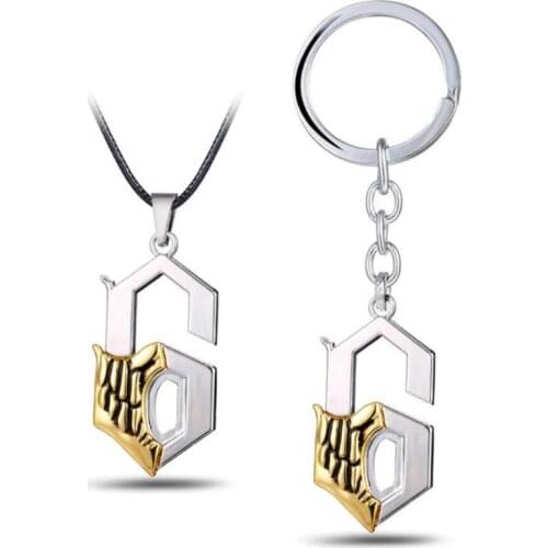 1 Pcs New Anime Bleach Metal Necklace Grimmjow Jeagerjaques Pendant Keychians Cosplay Pendant Accessories Figure Toys Gifts