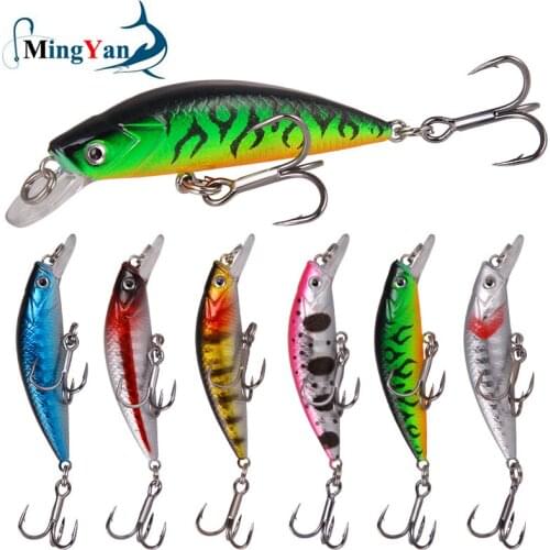 1pcs Minnow Fishing Lures Wobblers 6cm 6.7g Sinking Artificial Plastic Bait Bass Crankbaits Carp Pike Fishing Tackle