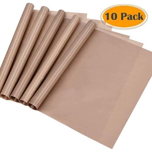 10 Packs Non-Stick Mat Heat Resistant Easy Press Craft Mat Transfer Sheet Paper Reusable BBQ Grill Mat Baking Tool