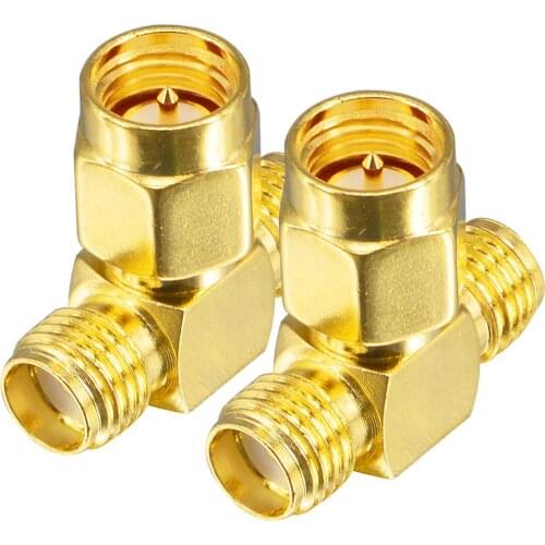 100 pieces/lot) SMA Adapter SMA Plug Male to 2 SMA Jack Female Adapter 3 Way Connector