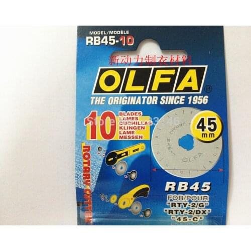 2018 Tesoura Scissors Frozen 10 Psc Made In Japan Olfa RB45-10 45mm Rotary Cutter Blade Rotatif Rundschneider Taglierina Rotante