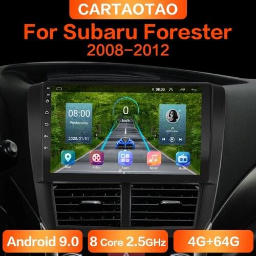 4G+64G Android 9.0 Car Radio GPS RDS DSP multimedia player For Subaru Forester 2008 2009-2012 2din Android car player NO DVD