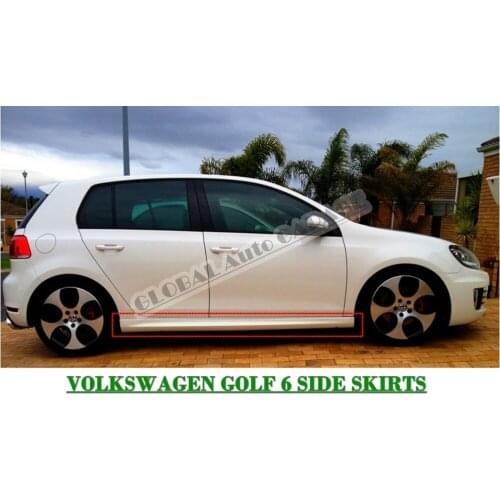 For Vw Volkswagen Golf 6 Side Skirt 2008-2012 Sill Trim Car Styling Auto Accessory Universal Spoiler Mud Flaps Lip Splitter