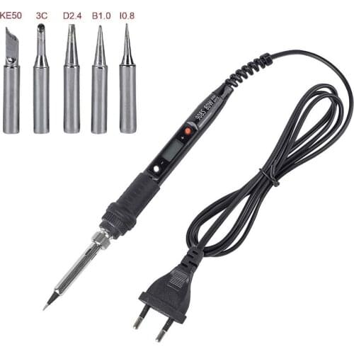 80W LCD Digital Electric Soldering Iron Temperature Adjustable 220V 110V Welding Solder Tool Soldering Iron Tips Rework