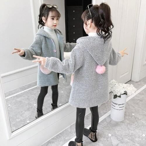 Korean version of childrens jackets, girls' fall/winter clothing, big childrens childrens imitation mink velvet coat