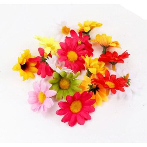 10pcs 4cm artificial silk chrysanthemum flower small daisy flowers home wedding decoration DIY wreaths clip art fake flowers
