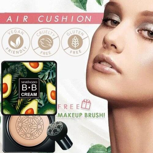 Nude Makeup BB Air Cushion Mushroom Puff Natural Oil-control Moisturizer Makeup Segregation Frost Concealer Foundation Best Gift