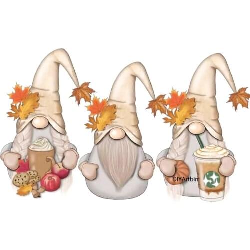 3Pcs Autumun Gnome Metal Cutting Dies For DIY Craft Making Greeting Card Scrapbooking Album Layering Die