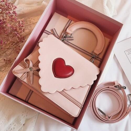 Sweet Cute Girl Handbags 2021 Fashion Womens Designer Handbag High Quality PU Leather Women bag Bow Tote Shoulder Messenger Bag