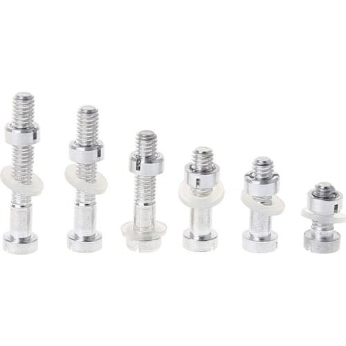 6Set/Bag Turntable Headshell Cartridge Mounting Kit Metal Screw Bolt Nut Washer