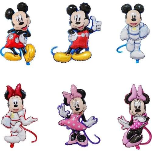 New Mickey Minnie Mouse Foil Balloons Cartoon Balons Birthday Party Decoration Kids Baby shower Party Toys balons Ball
