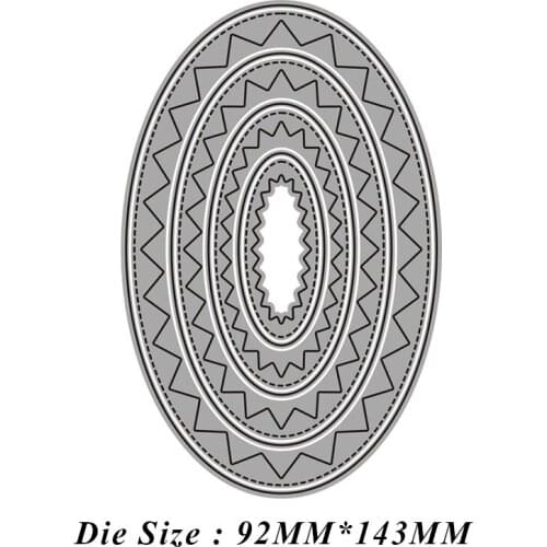 JMCRAFT 2021 New Oval #1Background Stencil Metal Cutting Die For Scrapbooking Practice Hands-on DIY Album Card Handmade Tool