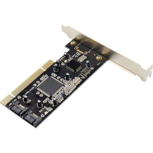 PCI to SATA Expansion Card PCI SATA150 RAID Disk Array Card SIL3112 Dual-Channel SATAI Hard Disk Adapter with SATA Cable