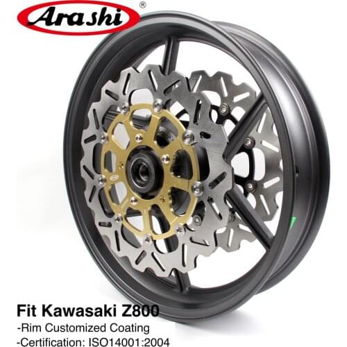 Arashi Z800 2013-2015 Front Wheel Rim Front Brake Discs For KAWASAKI Z 800 2013 2014 2015 1 Set Wheel Rims Rotors Motorcycle