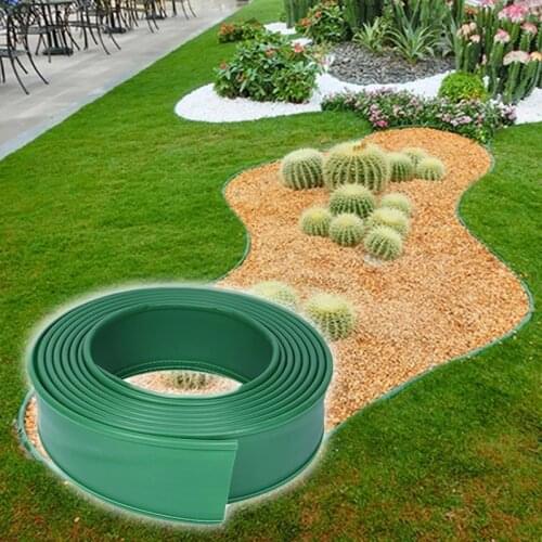 10M Garden Grass Edging Fence Belt Plastic Lawn Stone Isolation Backyard Decor Path Barrier Patio Gardening Belt Easy Assemble