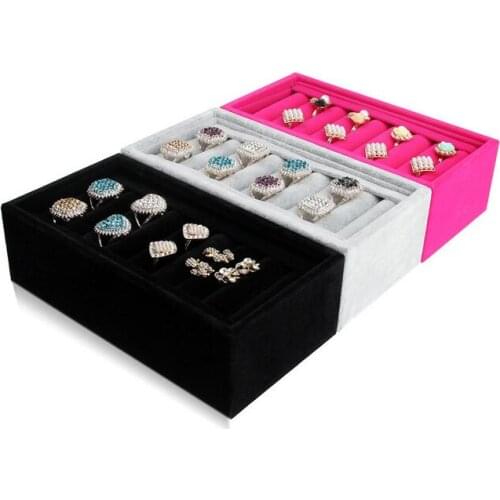 Factory Price Rings Tray 3 Colors Options Nice Cute Jewelry Tray Bracelets Holder Bracelets Smart Storage Tray Quality Velvet