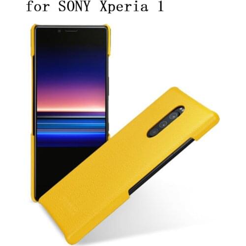 Luxury Genuine Leather Back Skin for SONY Xperia 1 Case Cover Ultra-thin Protective Shell for Sony Xperia1 Funda Skin capa